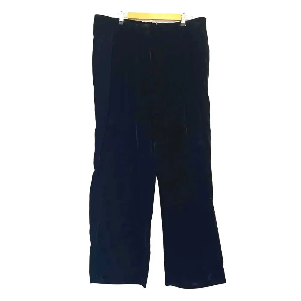 Old Navy Velvet Taylor Wide‎ Leg Trouser Womens XL Pants Holiday NYE Party Glam